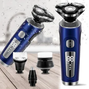 4 in 1 Electric Shaver 3D Floating Cutters USB Fast Charge